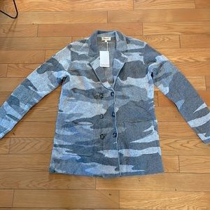 Splendid knitted Camo Shacket sweater.